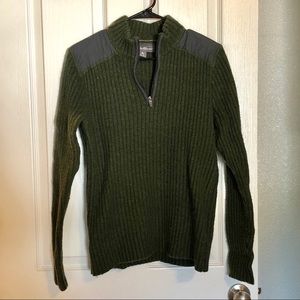 Eddie Bauer half zip wool blend pullover
